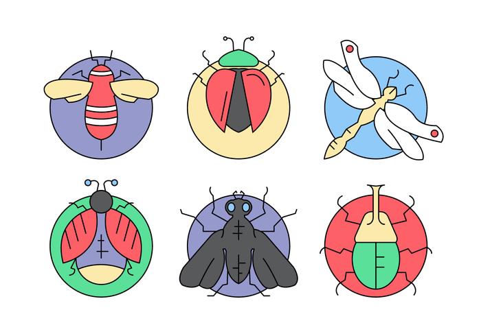 Free Vector Bugs und Insekten