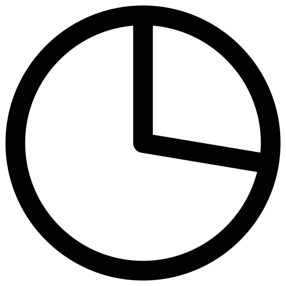 Tortendiagramm-Symbol, schwarzer Freitag-Thema vektor