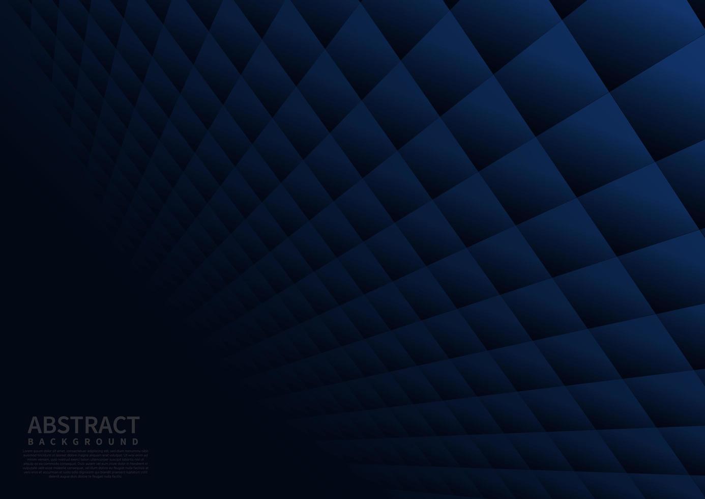 dunkelblauer abstrakter geometrischer quadratischer Musterhintergrund vektor