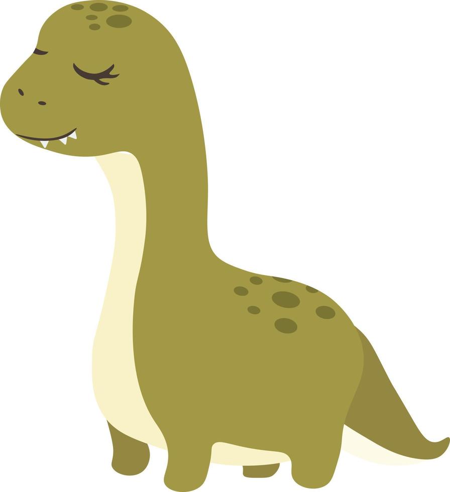 Dinosaurier mit einem Kind isolierte Vektorillustration auf weißem Hintergrund vektor