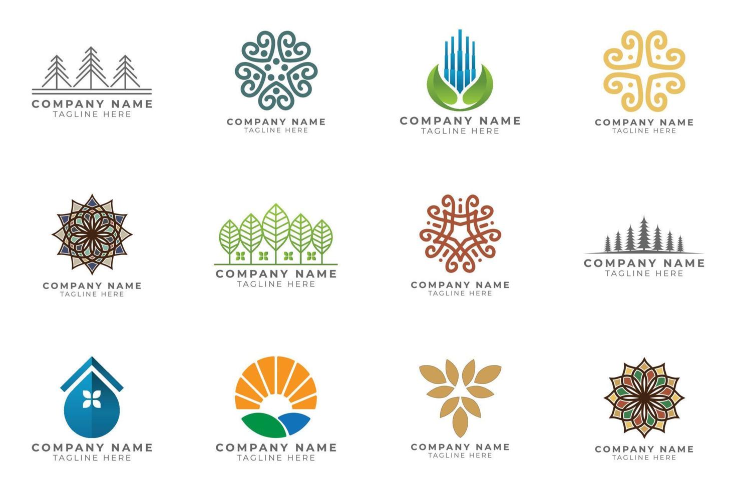 logotyp uppsättning modern och kreativ branding aning samling för företag företag. vektor