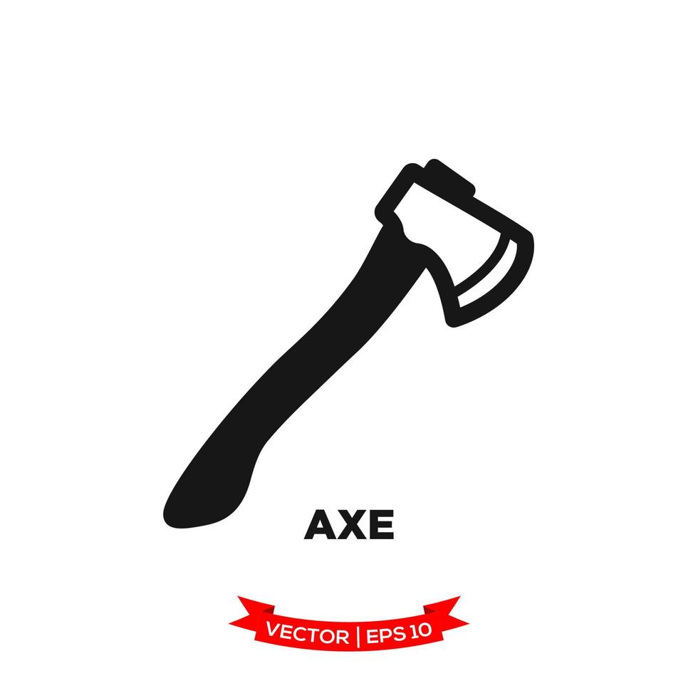 axt-symbol-vektor-logo-vorlage in treny flachem design vektor