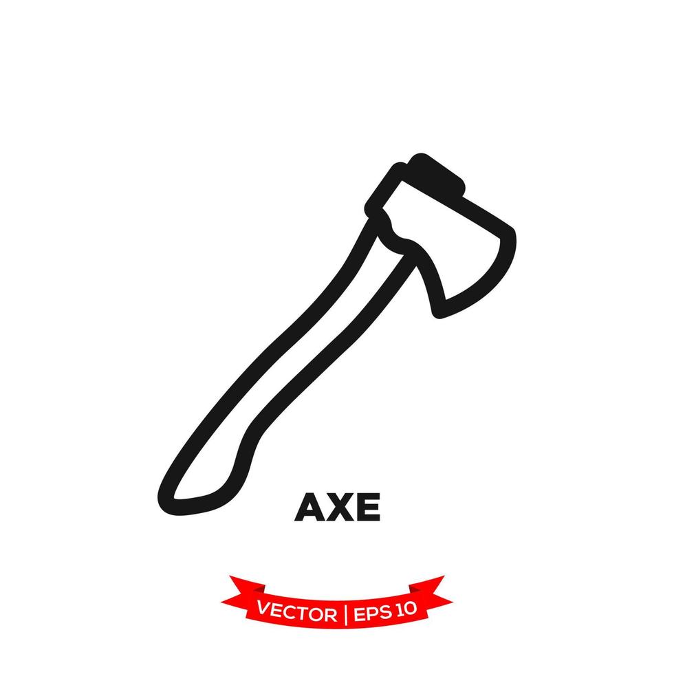 axt-symbol-vektor-logo-vorlage in treny flachem design vektor