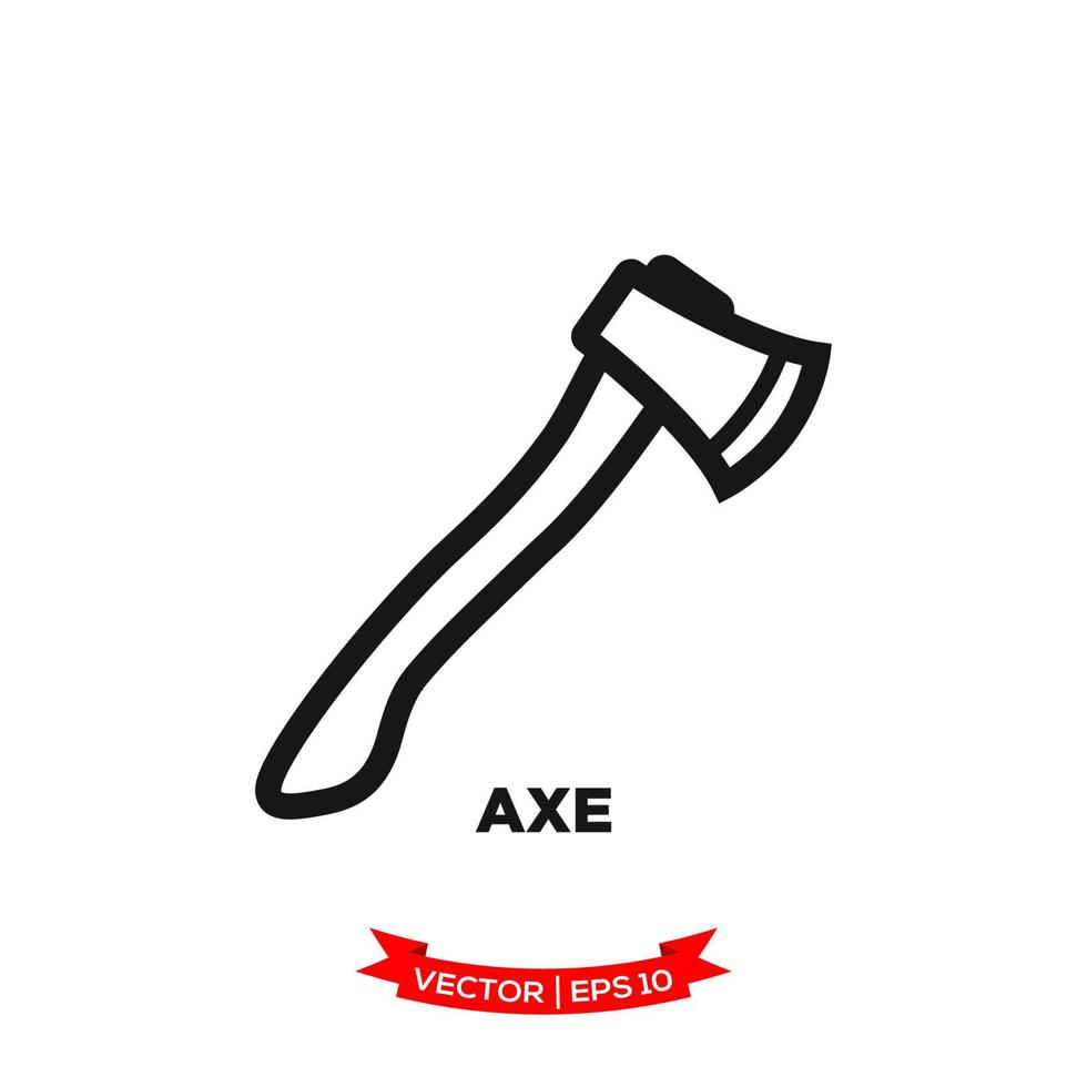 axt-symbol-vektor-logo-vorlage in treny flachem design vektor