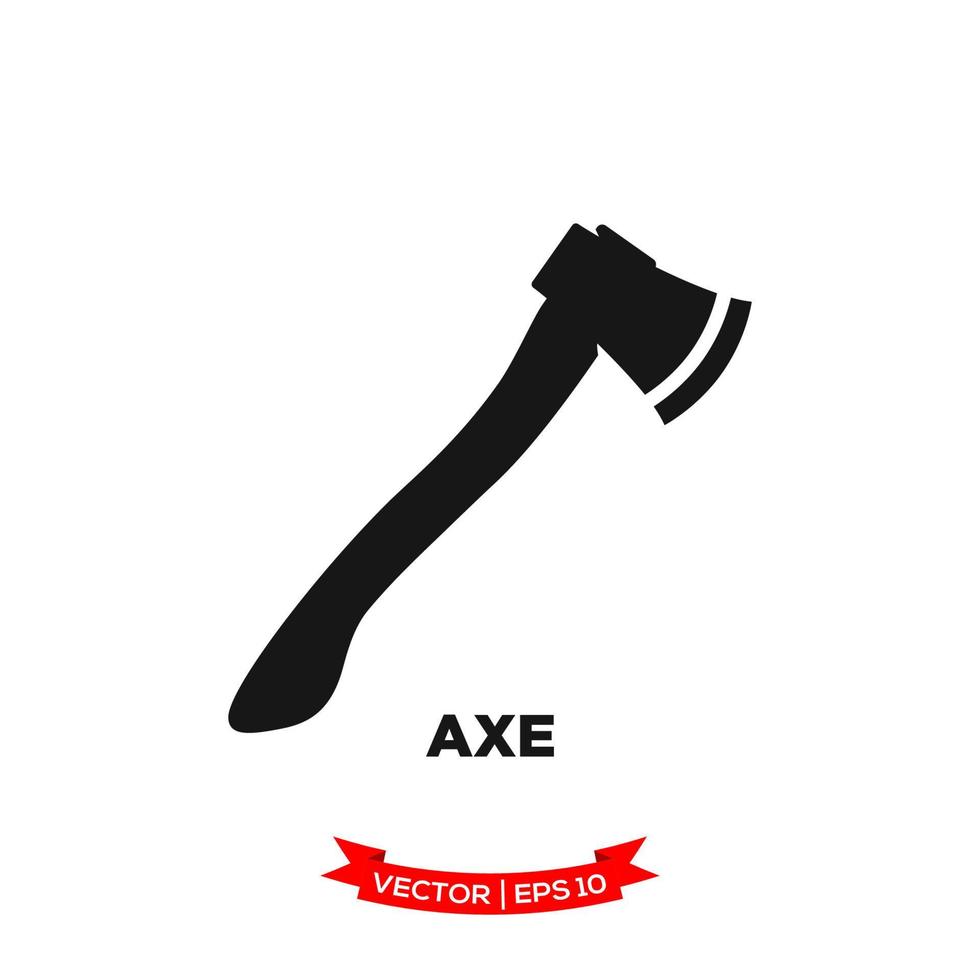 axt-symbol-vektor-logo-vorlage in treny flachem design vektor