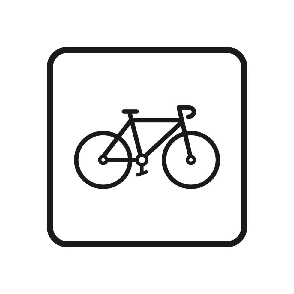 Fahrradsymbol im trendigen flachen Design vektor