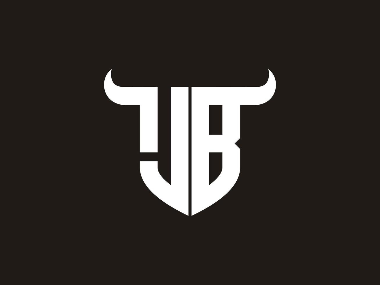 anfängliches jb bull-logo-design. vektor