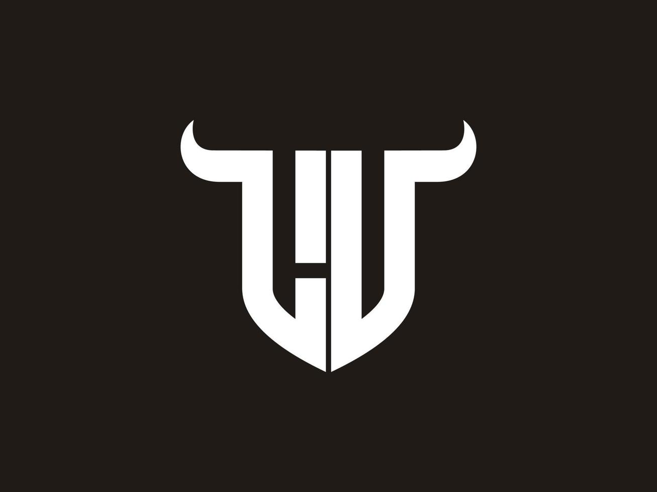 anfängliches lv-bull-logo-design. vektor