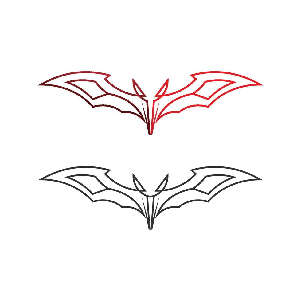 Fledermaus-Vektor-Symbol-Logo-Vorlage vektor