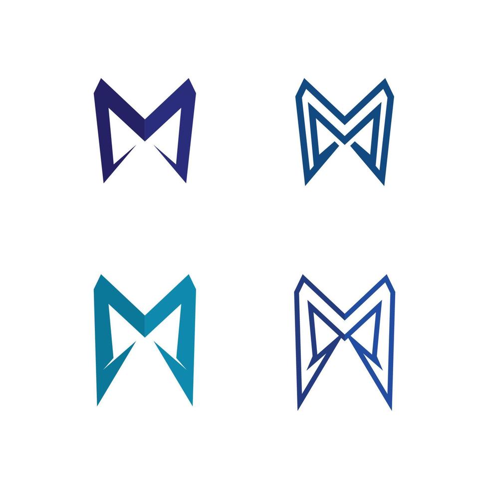 m Brief Logo Vorlage vektor