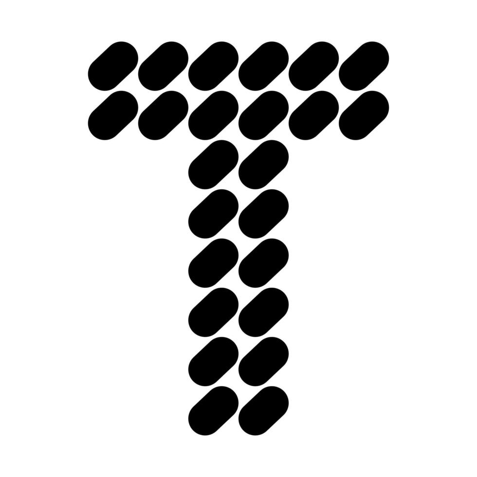 einfaches t-logo-design. vektor