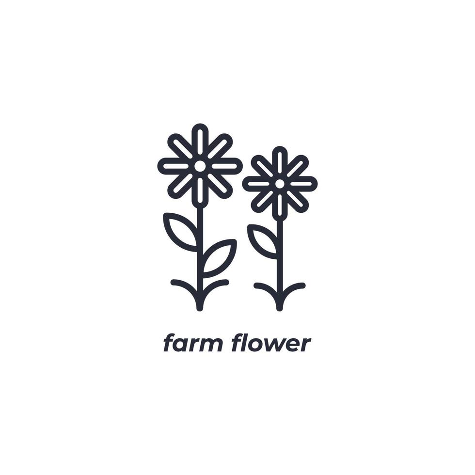 vektor tecken bruka blomma symbol är isolerat på en vit bakgrund. ikon Färg redigerbar.