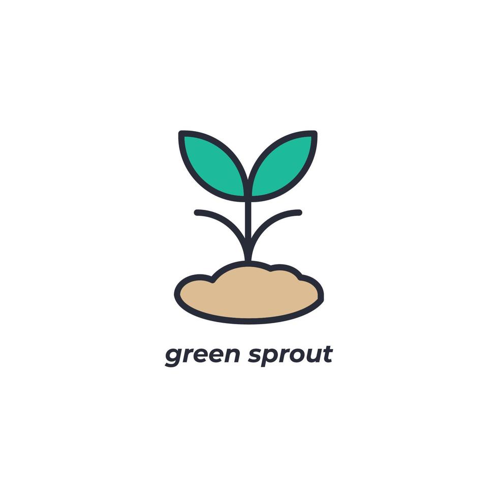 vektor tecken grön gro symbol är isolerat på en vit bakgrund. ikon Färg redigerbar.