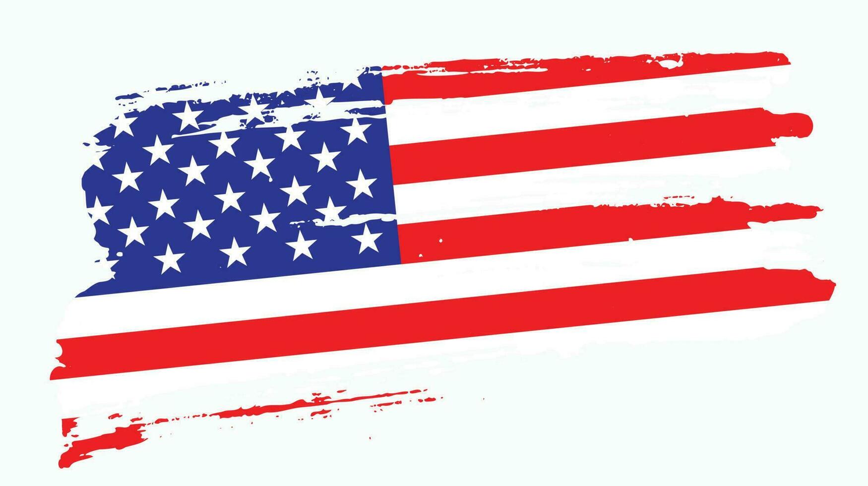 professionell hand måla USA flagga vektor