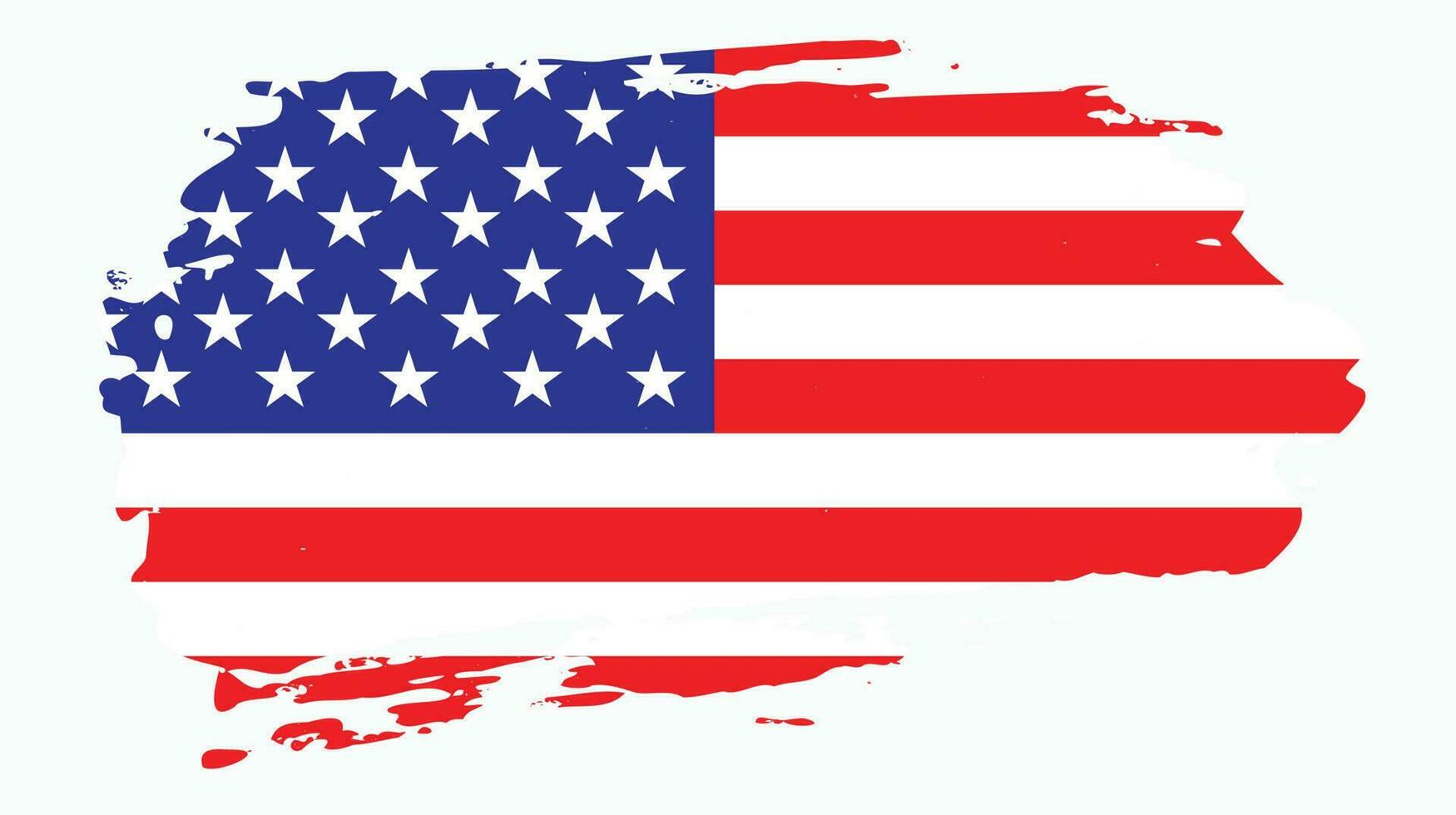 färgrik grunge textur USA årgång flagga vektor