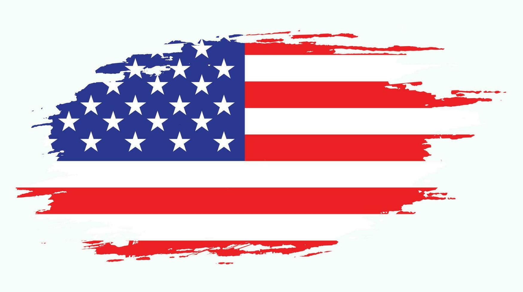 neue Grunge-Textur Amerika-Flaggenvektor vektor