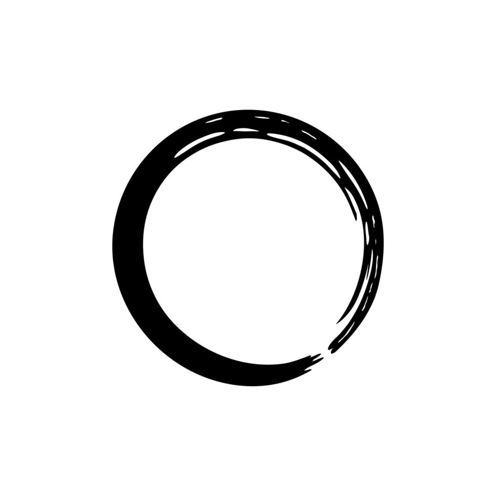 Zen-Kreis-Symbol. Zen-Illustration für Logo, Kunstrahmen, Kunstillustration, Website oder Grafikdesignelement. Vektor-Illustration vektor