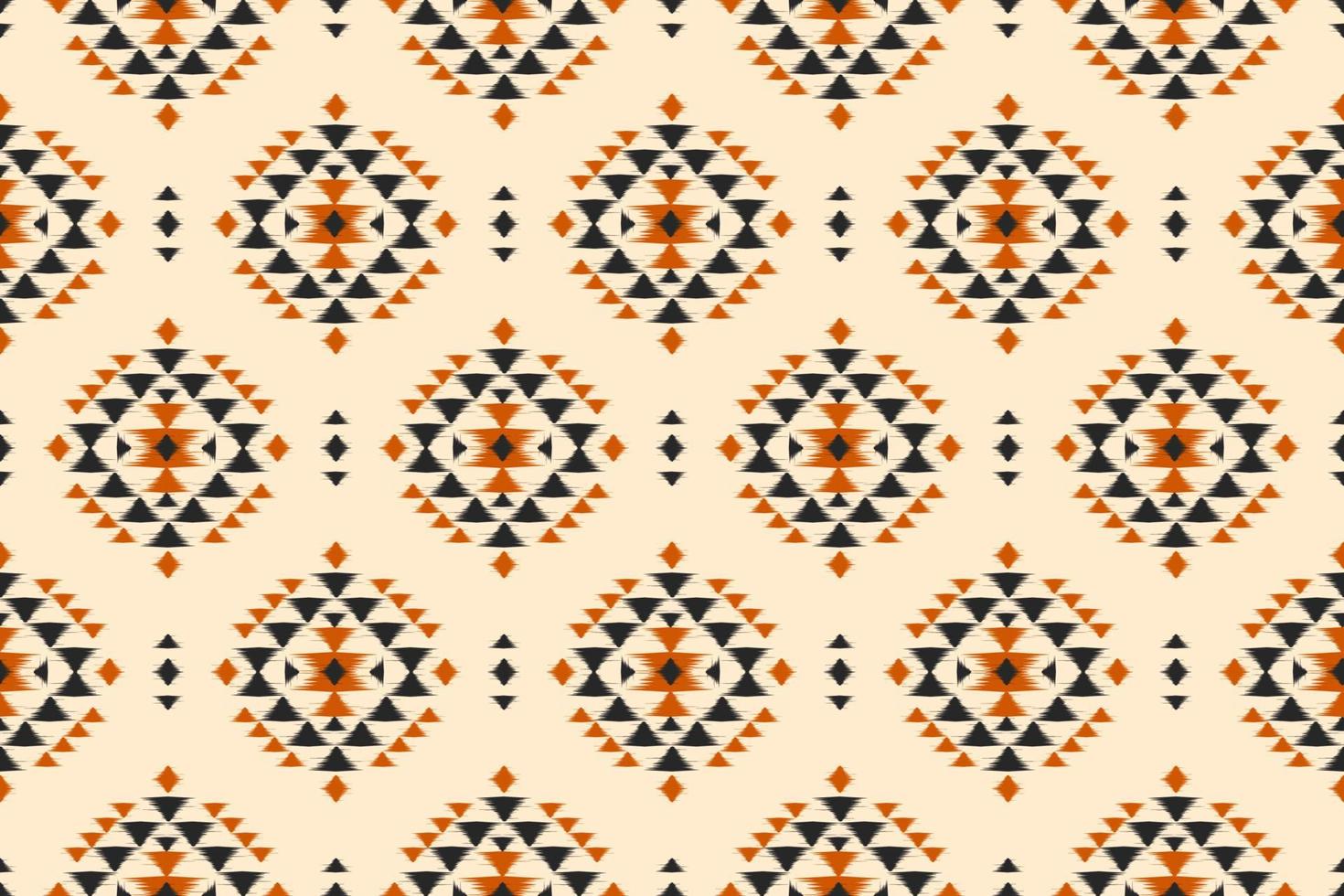 abstrakte ethnische Ikat-Kunst. nahtloses Muster im Stammes-. Aztekischer geometrischer Ornamentdruck. vektor