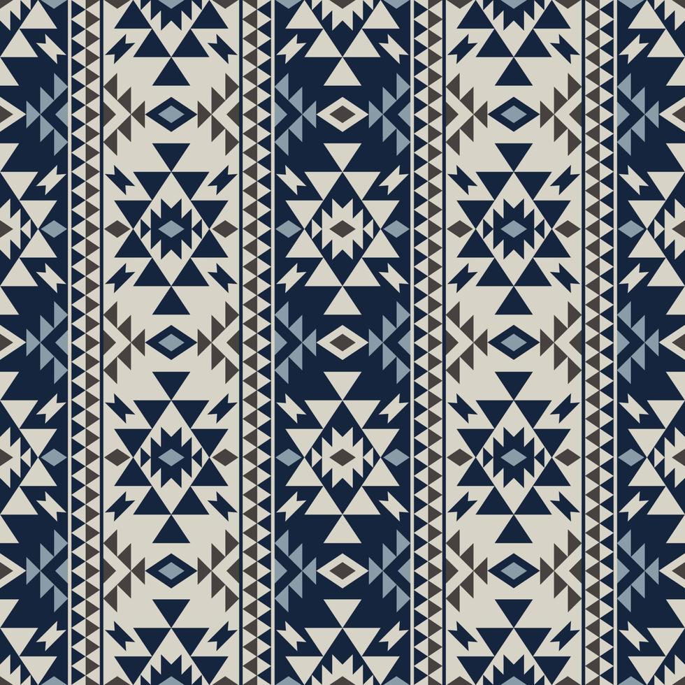 etnisk geometrisk Ränder mönster. etnisk aztec geometrisk Ränder blå Färg sömlös mönster bakgrund. använda sig av för tyg, textil, etnisk interiör dekoration element, klädsel, omslag. vektor