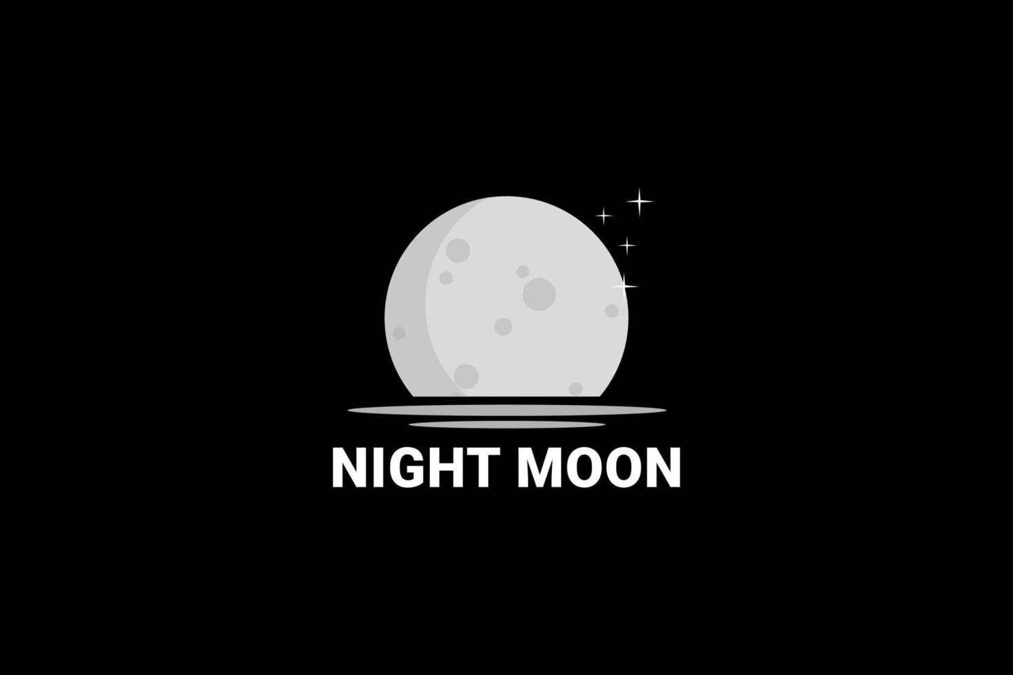 natt måne logotyp design mall vektor