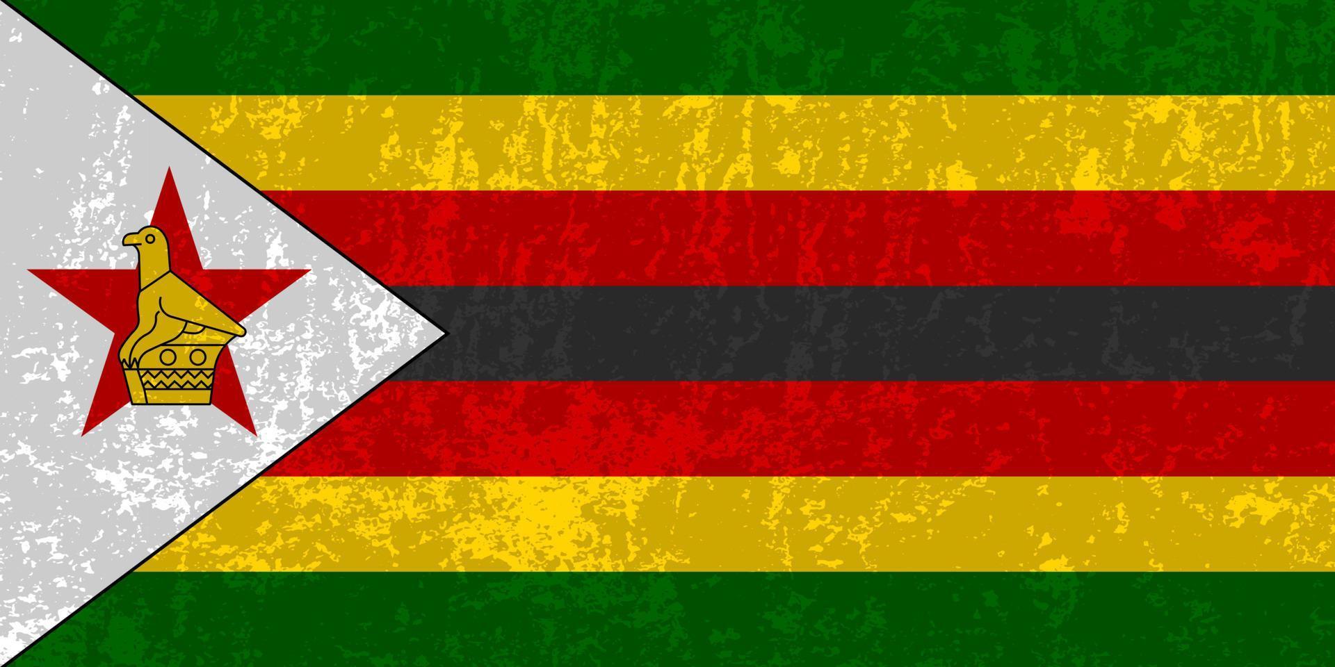 zimbabwe flagga, officiella färger och proportioner. vektor illustration.