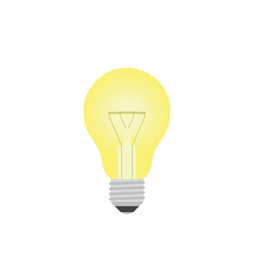 ljus Glödlampa vektor ikon, platt stil. energi och aning symbol.