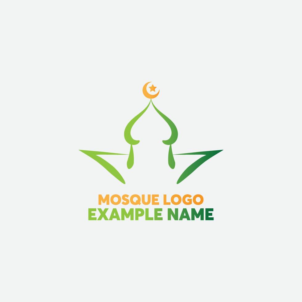 Moschee-Logo-Template-Design-Vektor, Emblem, Konzeptdesign, kreatives Symbol, Symbol vektor