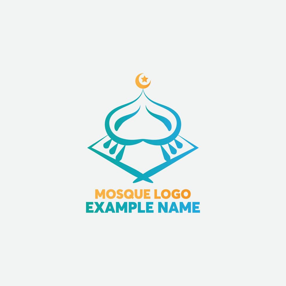 Moschee-Logo-Template-Design-Vektor, Emblem, Konzeptdesign, kreatives Symbol, Symbol vektor