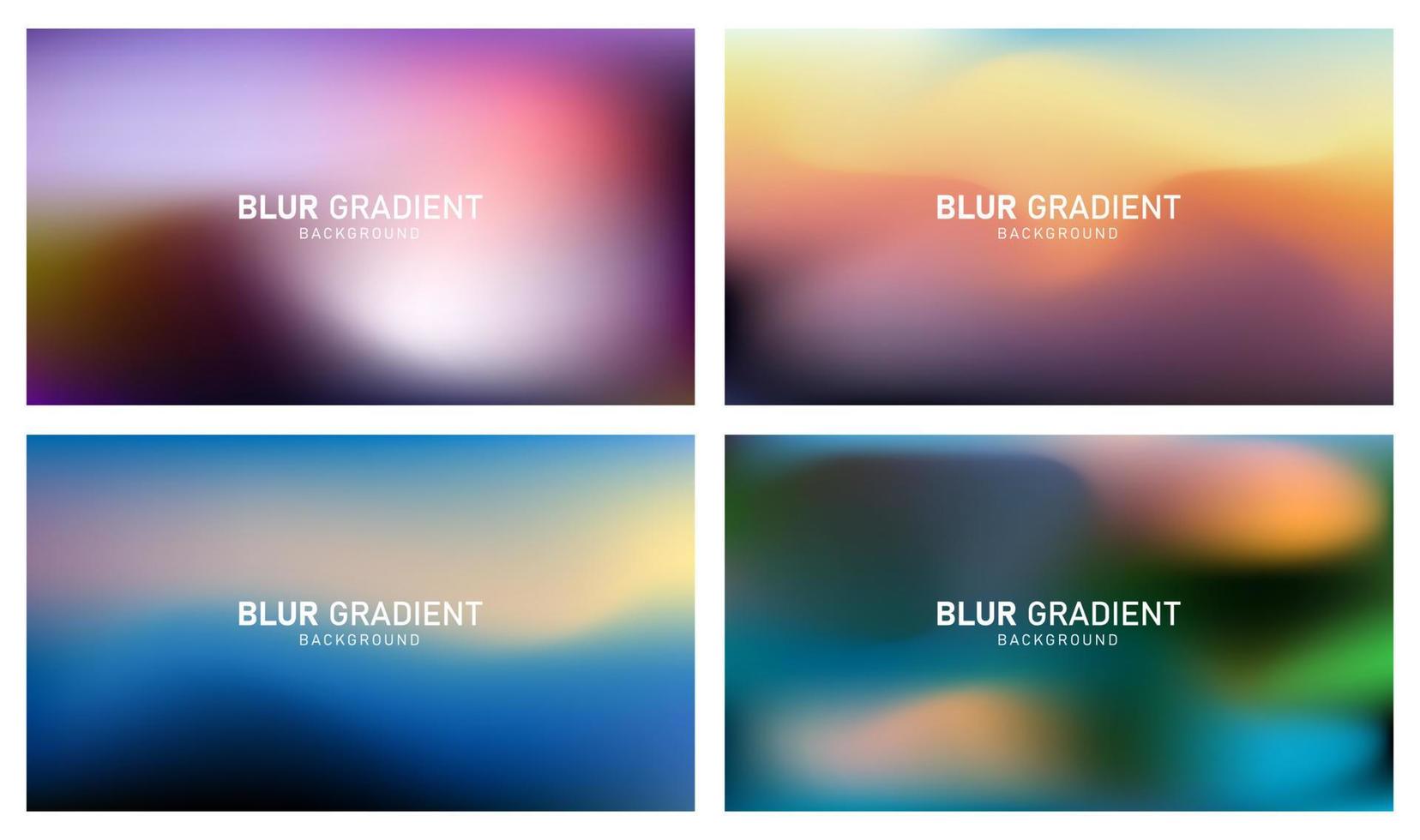 färgglada moderna gradient oskärpa bakgrundsdesign vektor