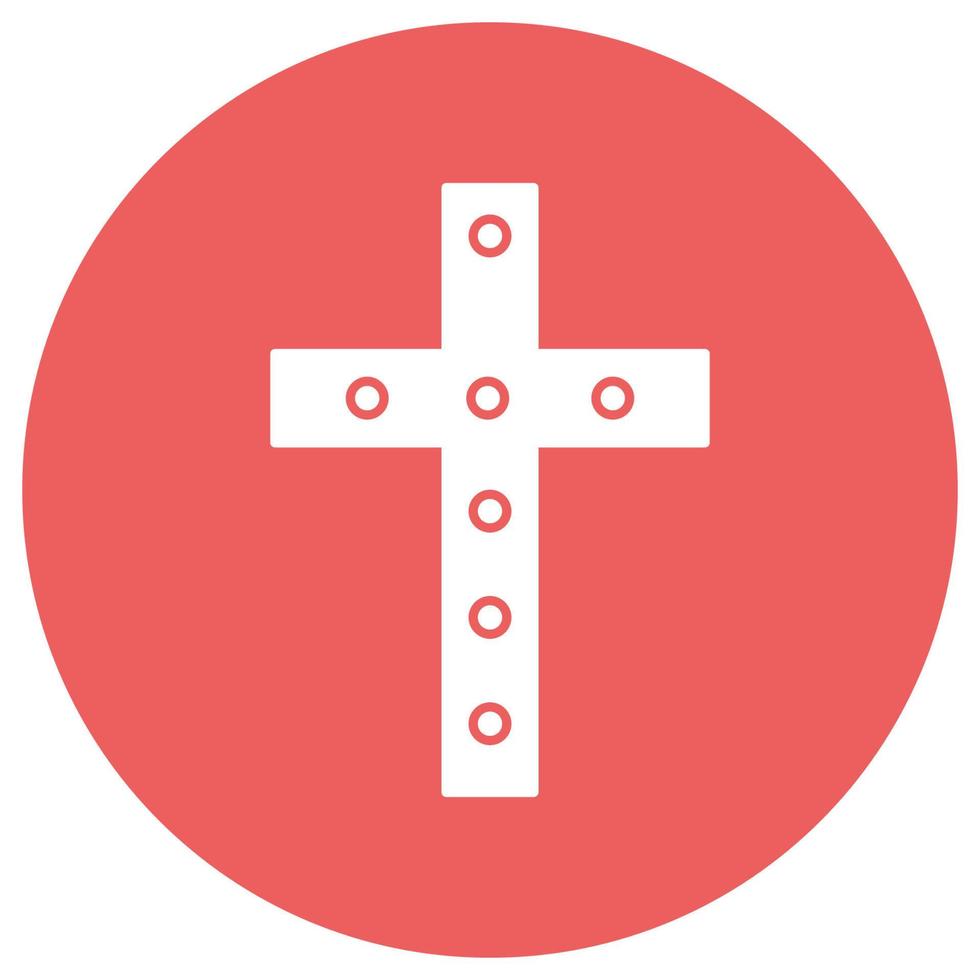 katholisches Kreuz, das leicht geändert oder bearbeitet werden kann vektor
