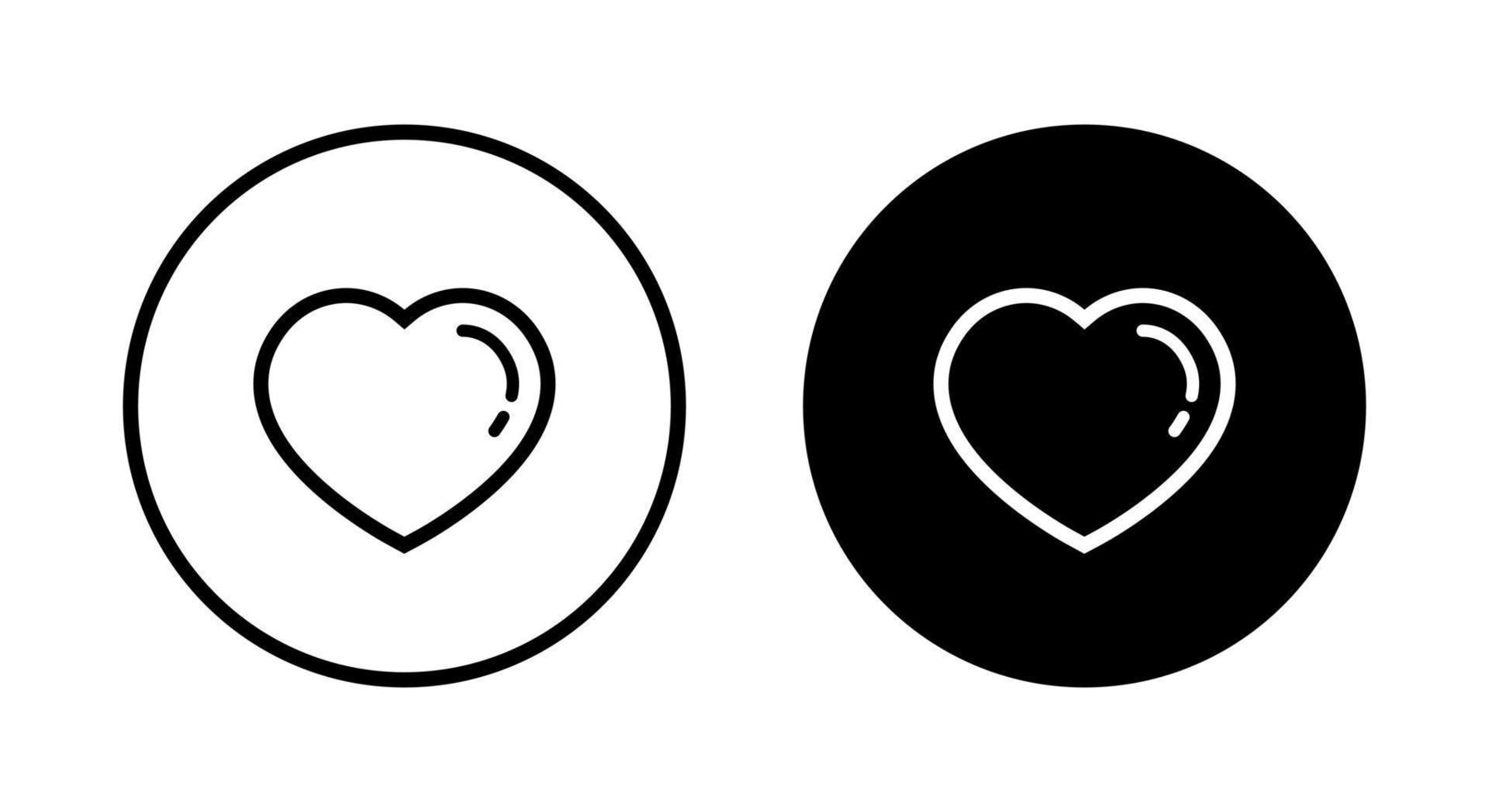 kärlek, hjärta linje ikon vektor i ClipArt stil