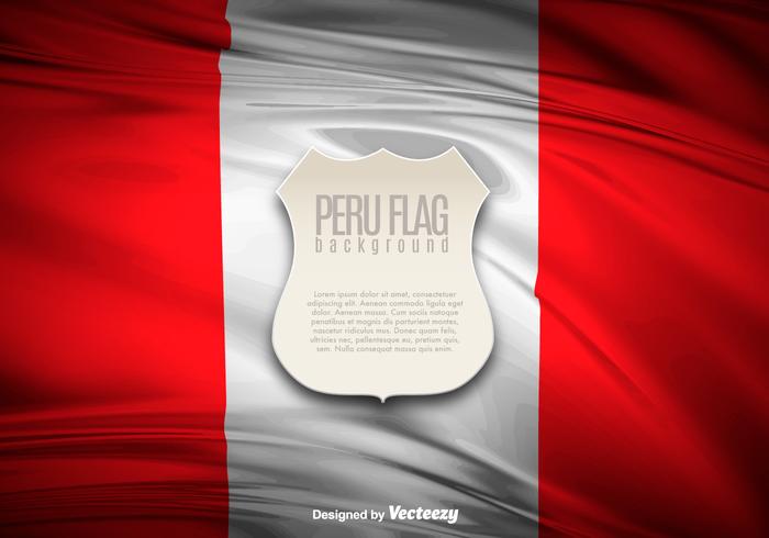 Peru flagga illustration banner vektor