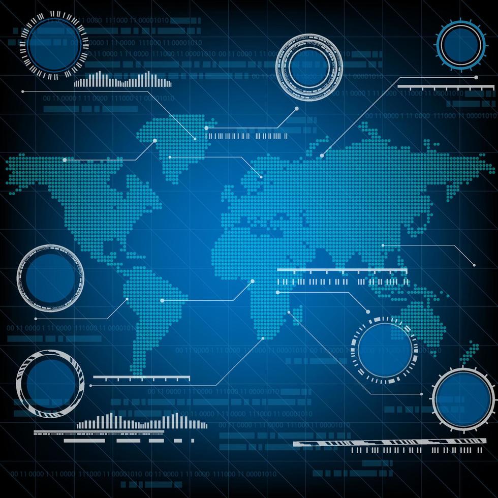 värld Karta förbindelse med triangel trogen modern hemsida bakgrund eller omslag sida vektor för teknologi och finansiera begrepp och utbildning framtida företag