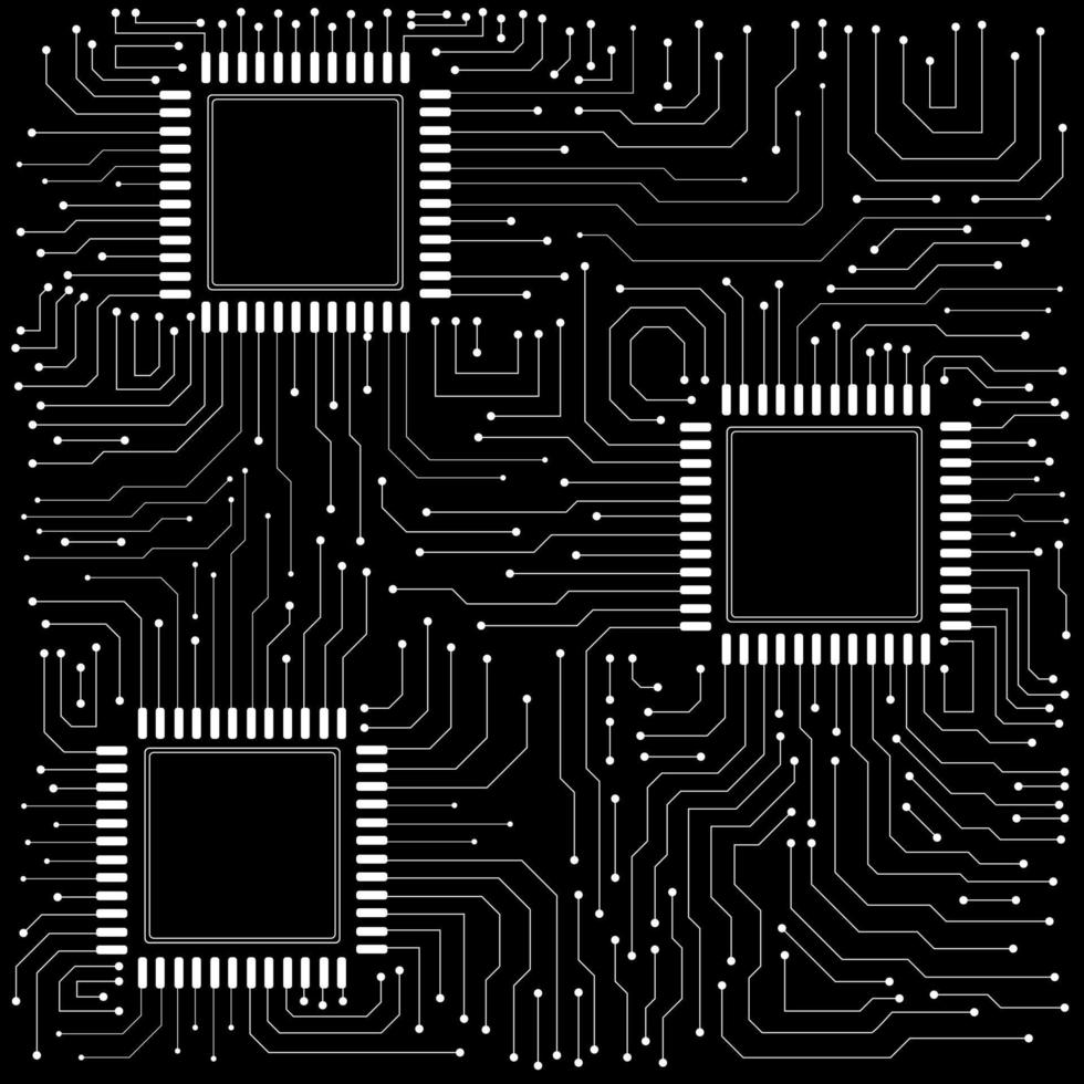 elektronischer leiterplattenvektor für technologie- und finanzkonzepte und bildung vektor