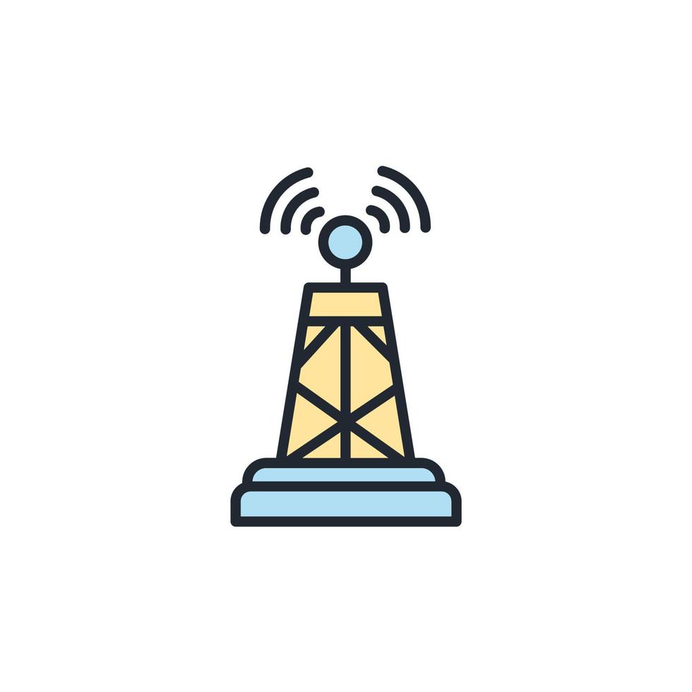 Symbole für drahtlose Antennen symbolen Vektorelemente für das Infografik-Web vektor