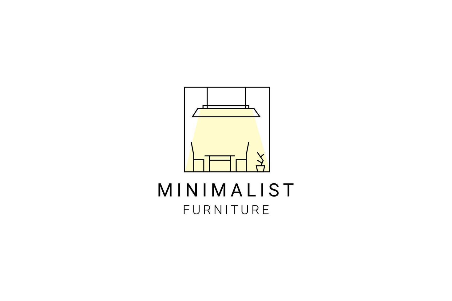minimalistisk möbel logotyp design mall vektor