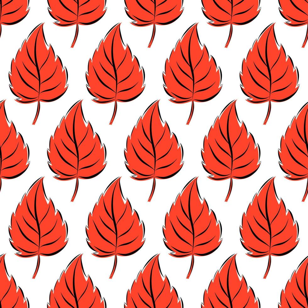 bunte Herbst Musterdesign mit Blättern. einfacher Cartoon-Flat-Stil. Vektor-Illustration. vektor