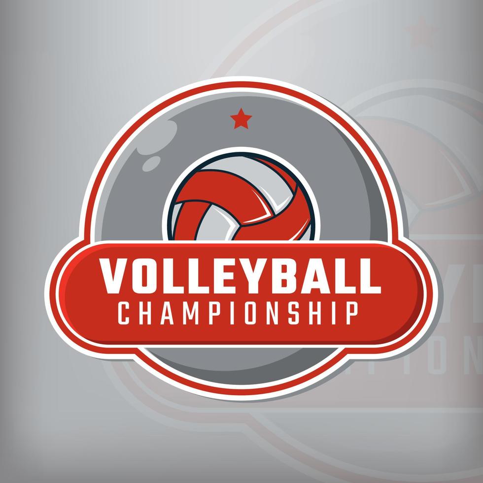 Volleyball-Logo mit Kreishintergrund vektor