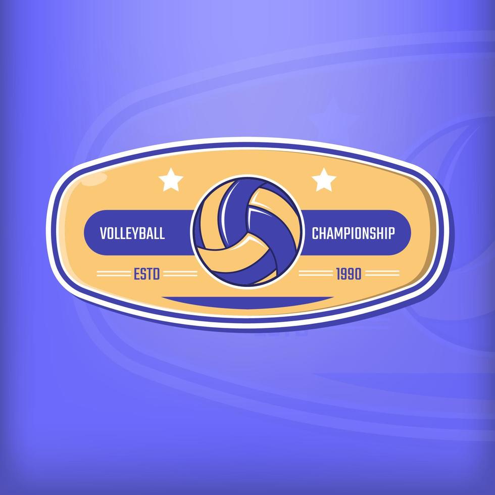 volleyboll logotyp design för team, märka, emblem vektor