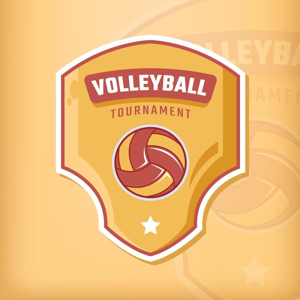 Volleyball-Sport-Emblem-Design vektor