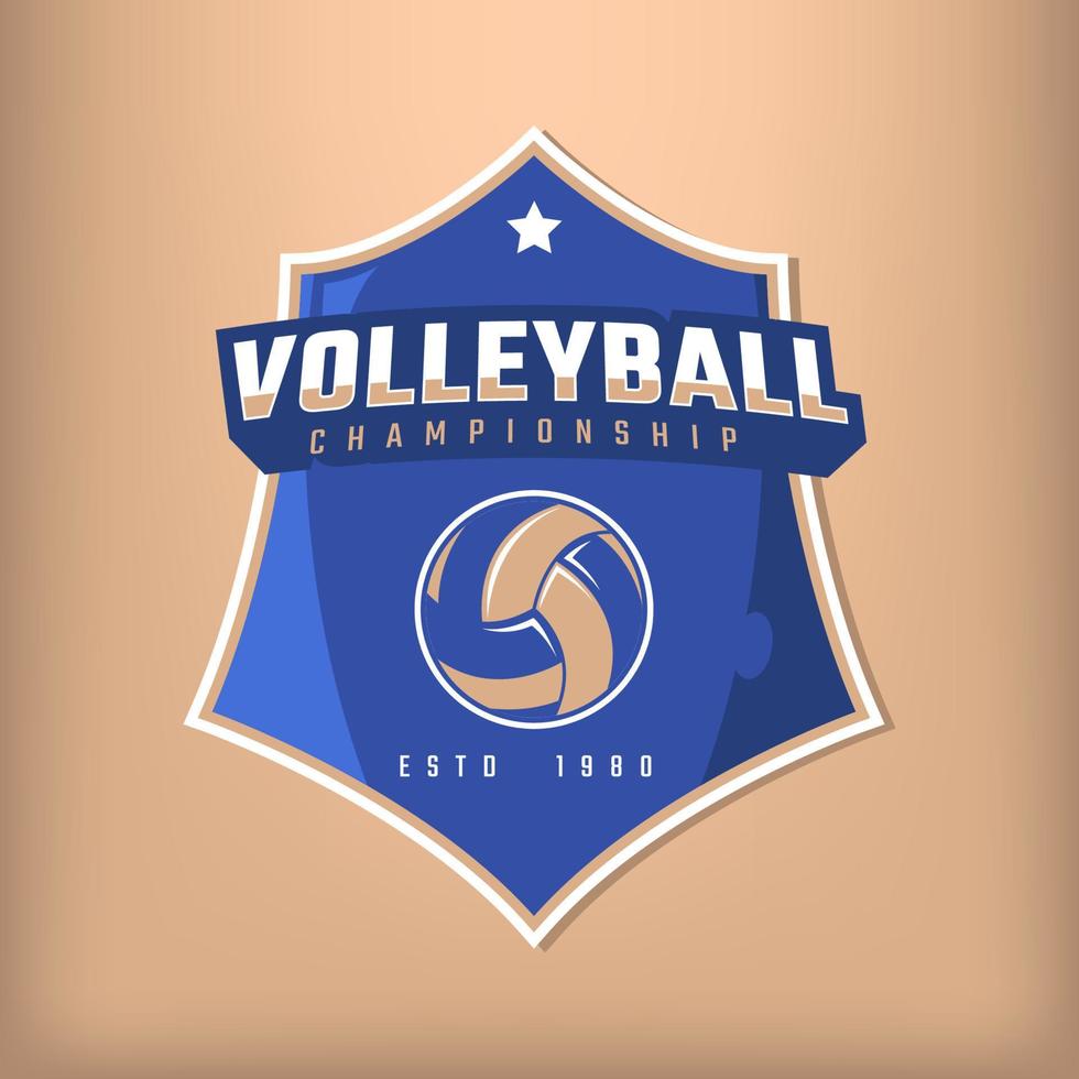 Logo-Vektordesign für Volleyball-Sportturniere vektor