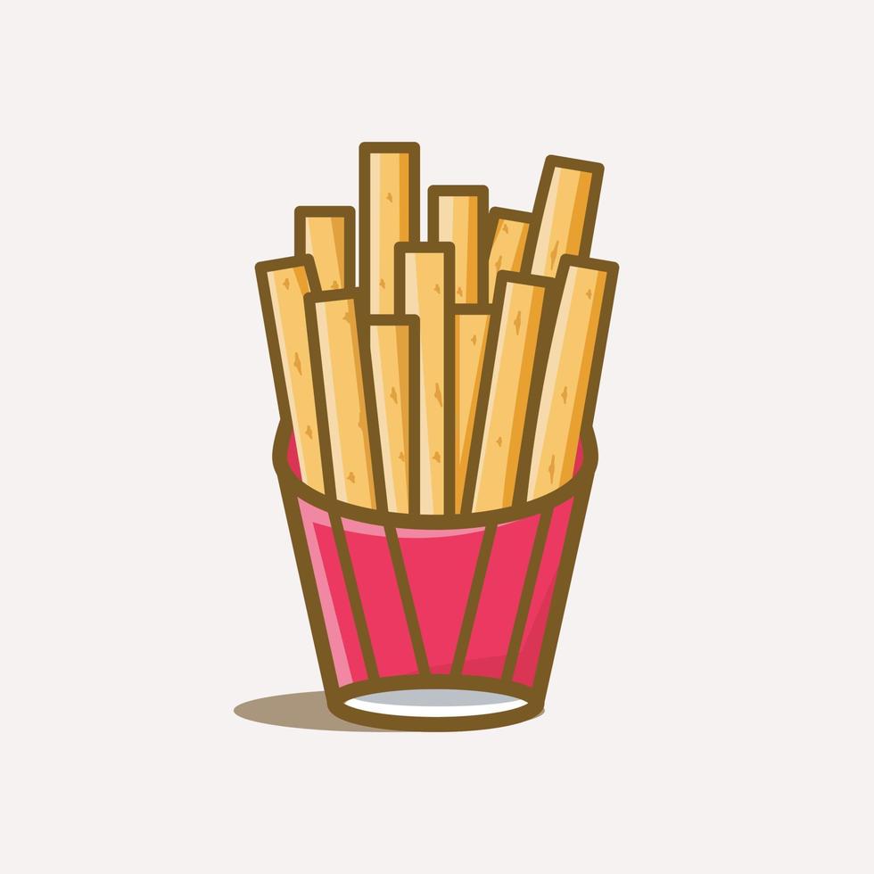 knusprige pommes frites vektorillustrationsdesign vektor