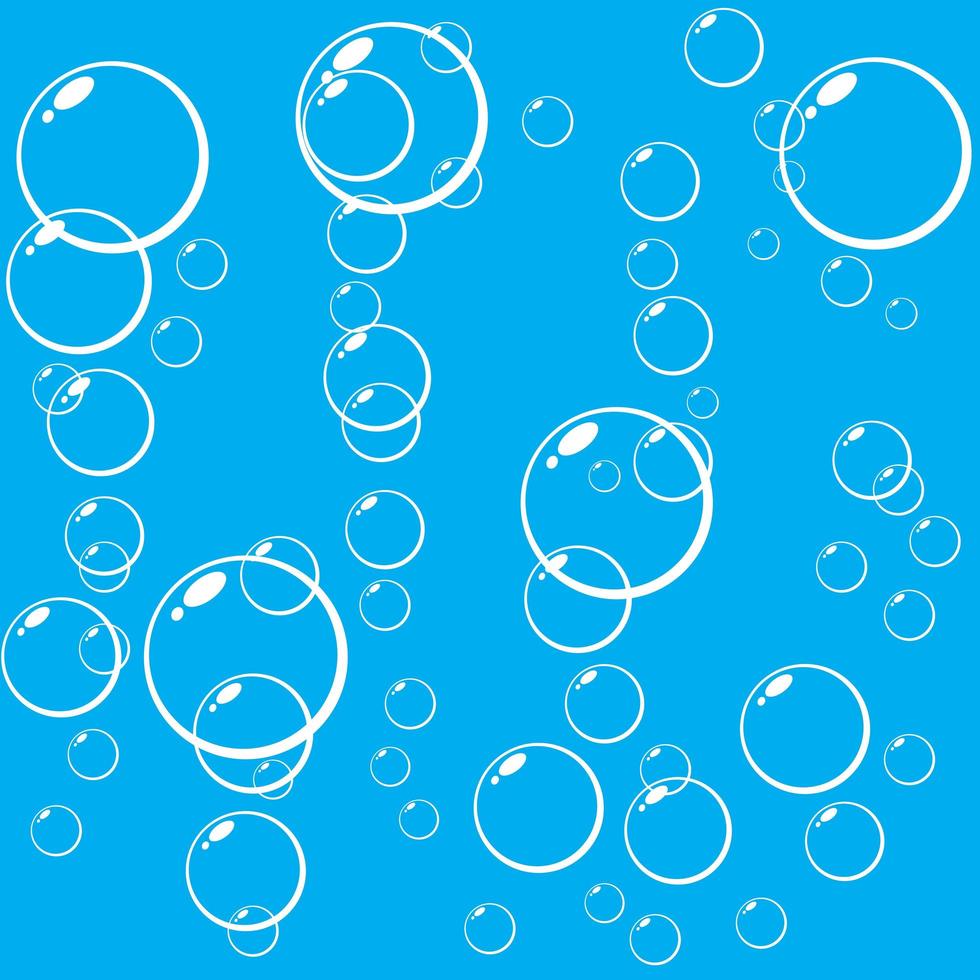 einige Blasen unter Wasser vektor