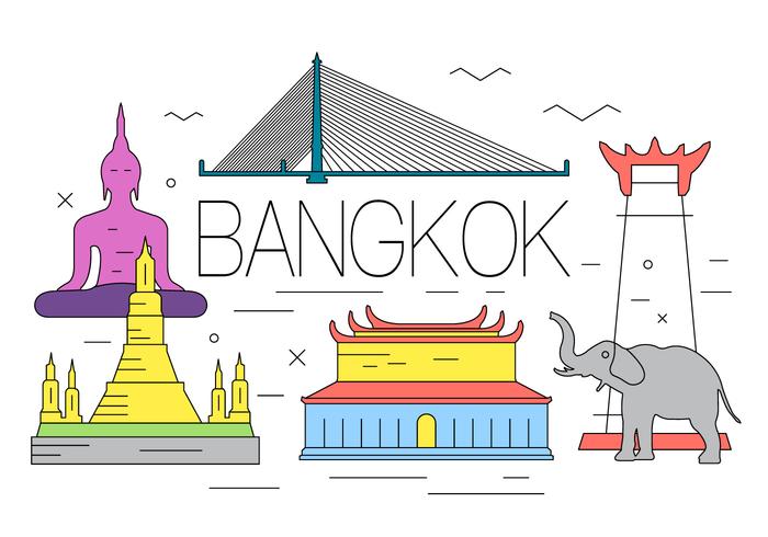 Gratis Bangkok Illustration vektor