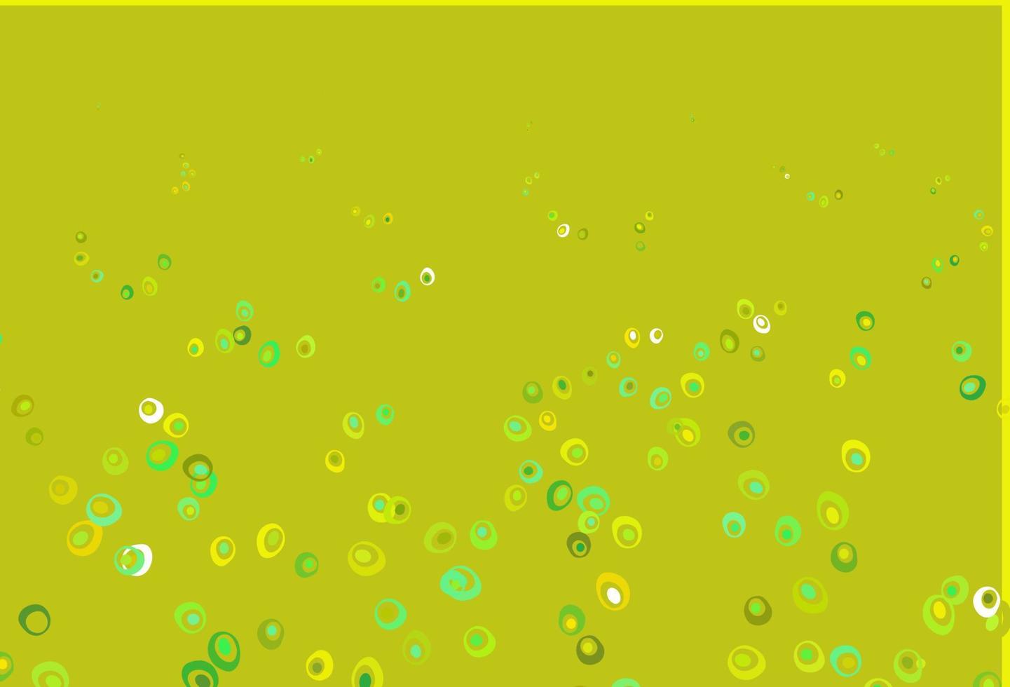 hellgrüner, gelber Vektorhintergrund mit Punkten. vektor