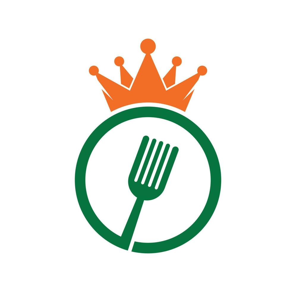 Food Kingdom Vektor-Logo-Design. Royal Food-Logo-Konzept. vektor