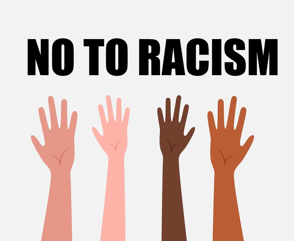 design nej till rasism vektor