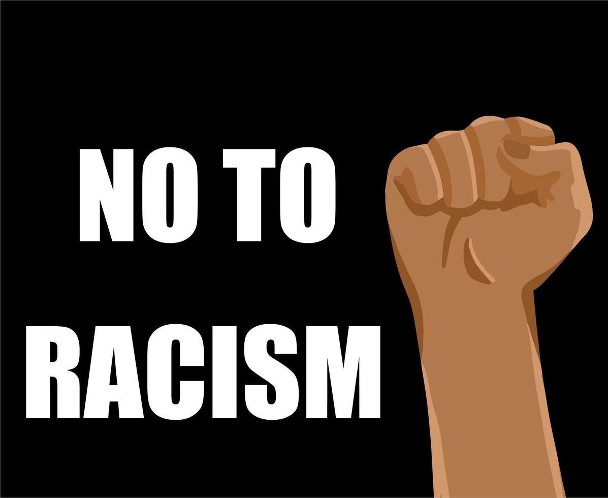 nej till rasismrörelse vektor