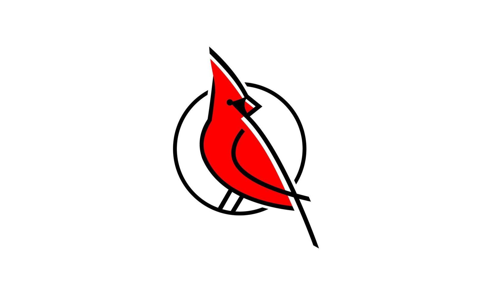 vektor illustration av röd kardinal fågel i enkel, modern och elegant design. lämplig för Begagnade på allmän företag
