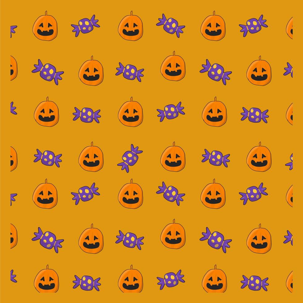 halloween jack-o-lykta mönster vektor